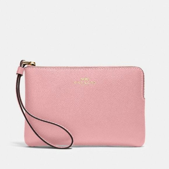 Coach Zip corner Small Wristlet Pink